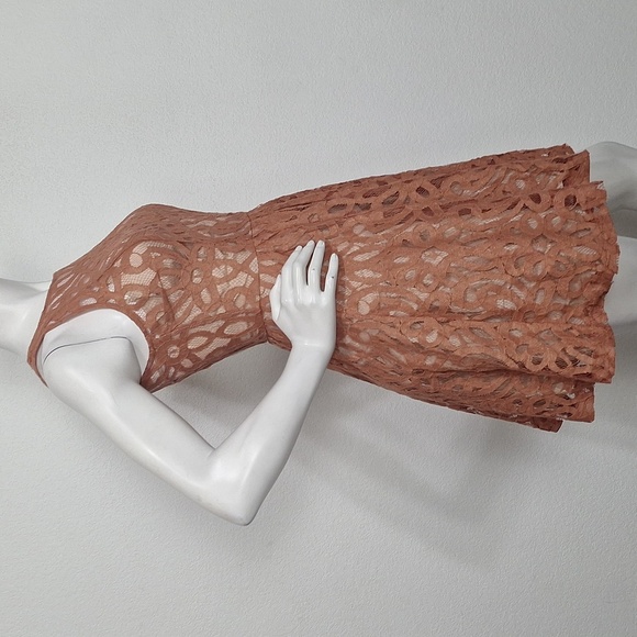 Plenty by Tracy Reese Coral Mariposa Romantic Coquette Lace Mini Dress Size 0P - Picture 11 of 15